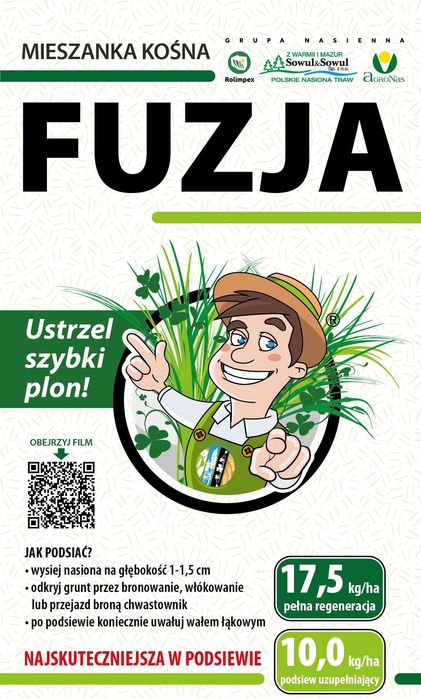 Mieszanka traw szybkorosnąca FUZJA 10 kg