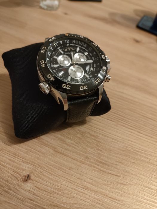 Czarny zegarek męski bisset BSC C03