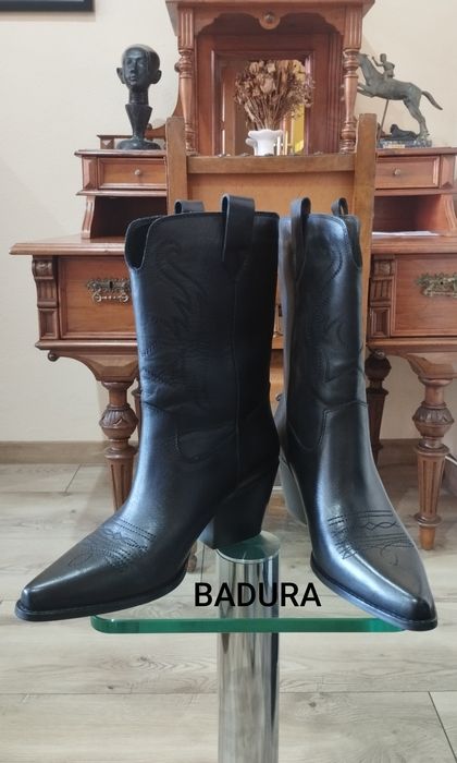 Badura Nowe Skórzane Kowbojki r.38
