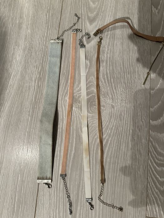 Zestaw chokerow 5 sztuk Kim Kardashian jeans bez zamsz hit!