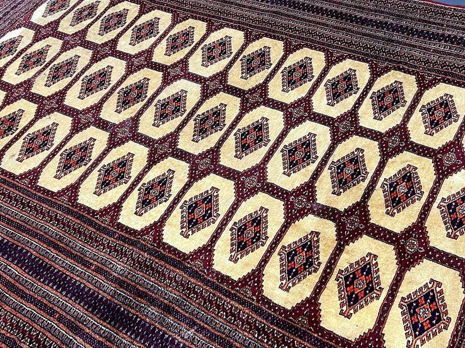 Tapete BOCHARA Paquistanês em lã, 280cm x 190cm (PERFEITO - COMO NOVO)