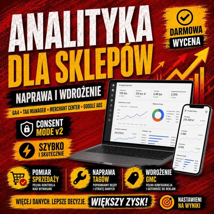 Google Ads, GA4, Tag Manager, Merchant Center | naprawa i wdrożenie