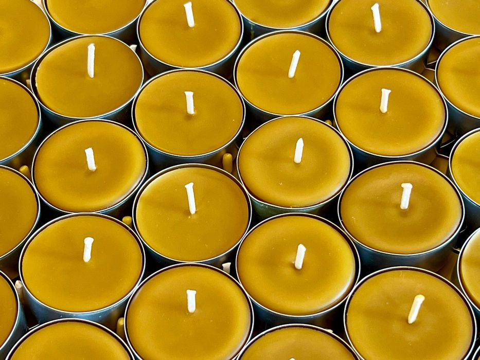 Świece Tealight Podgrzewacze z Wosku Pszczelego 100% NATURALNE EKO