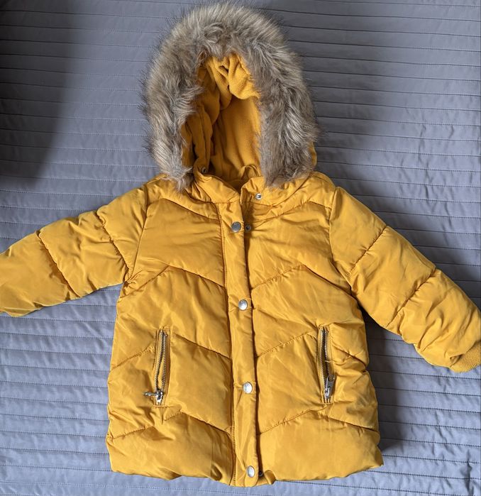 Żółta kurtka zimowa 92 Zara Baby