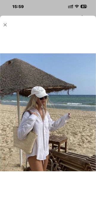 S/m Ідеальна біла базова трендова оверсайз рубашка сорочка унісекс