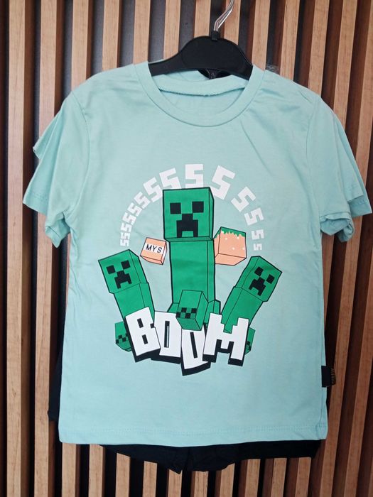Wyprzedaż! Komplet dla chłopca koszulka + spodenki Minecraft 92/98