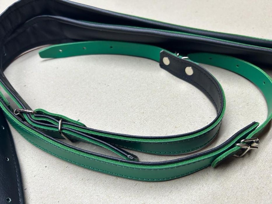 SZEROKIE pasy nośne do akordeonu ZIELONO/CZARNE