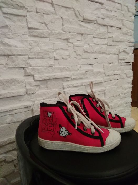Trampki wysokie dziewczęce róż Monster High r. 30