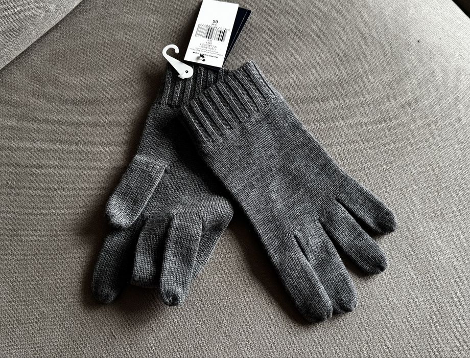 Męskie Szare Rękawiczki Ralph Lauren