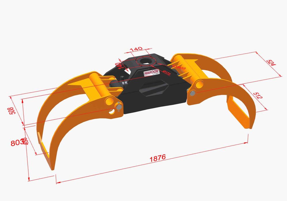 Chwytak BMF do Drzewa 0.37 | Rozpiętość 1.87m |