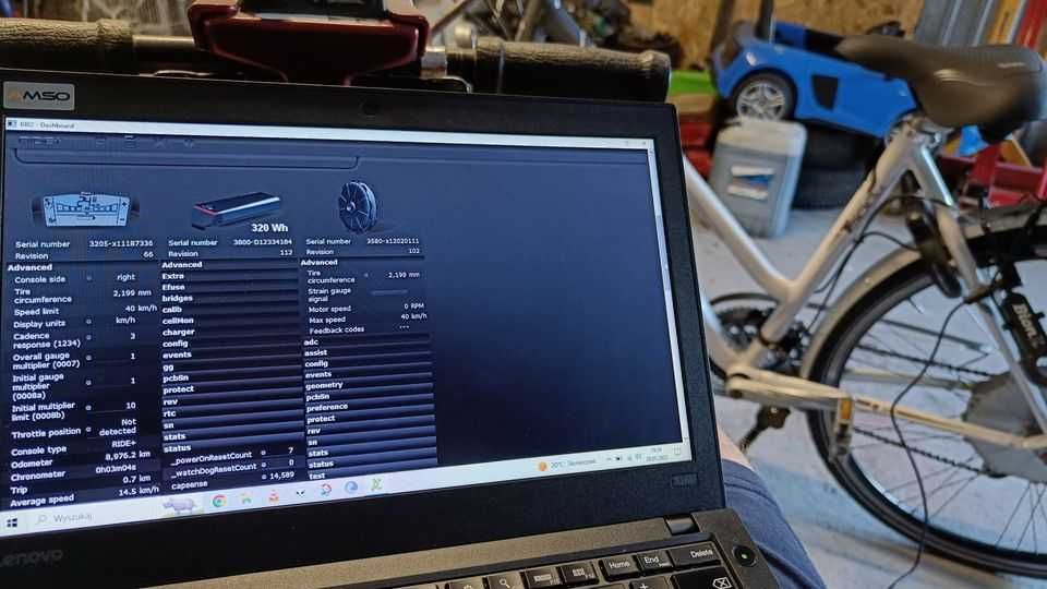 Rowery z napędem Bionx. Diagnostyka, zmiana wspomagania ogr prędkości