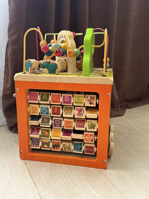 Дитяча іграшка деревяна, zoo cube