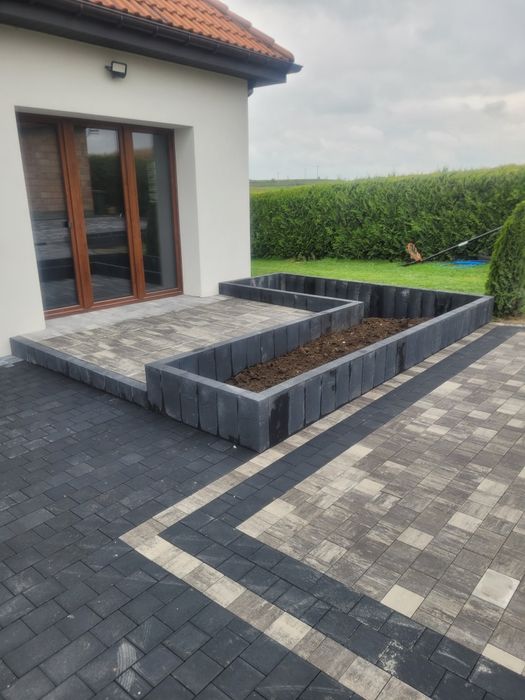 Usługi brukarskie, usługi koparko-ładowarką, sprzedaż kruszywa, piasku