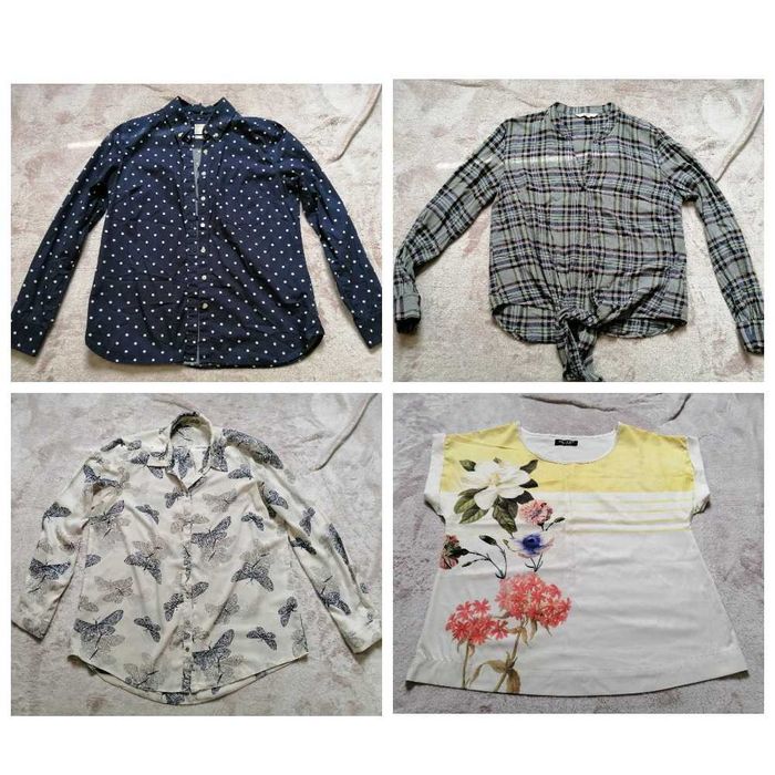 Пакет вещей, рубашка, блузка, футболка, 4 штуки, р. S, цена за пакет