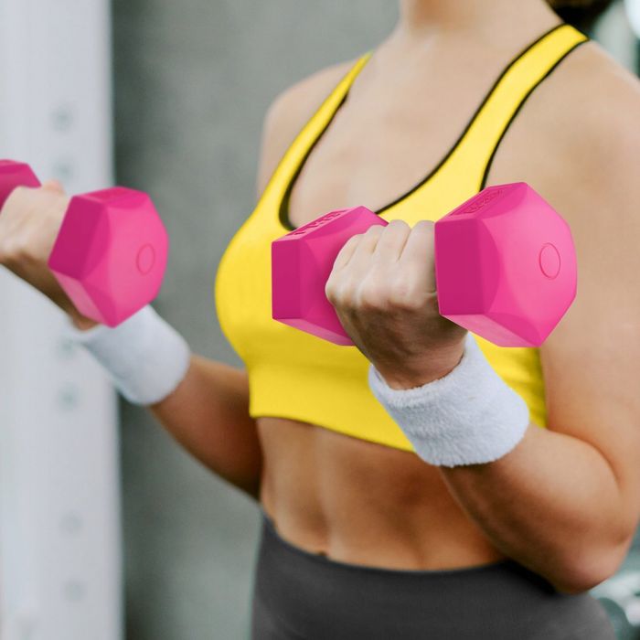 HANTELKI bitumiczne 2x1kg do treningu fitness siła