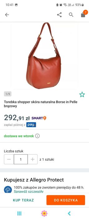 Torebka Skóra naturalna