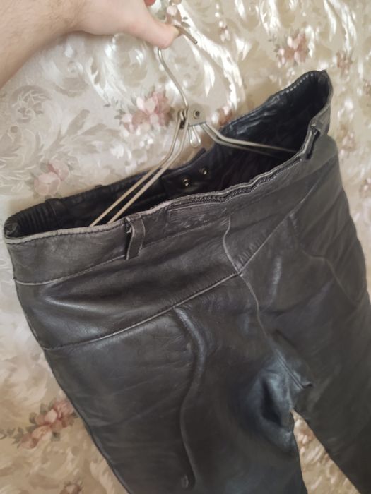 Байкерські мото штанишкіряні чоловічі Ashman,теплі