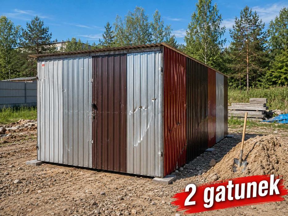 Garaż blaszany na budowę 3x5 / Garaże blaszane 4x5 4x6 4x7 5x6 / Blaszak / Magazyn / montaż GRATIS CAŁA POLSKA szybki termin 2-8 dni ! PROMOCJA !