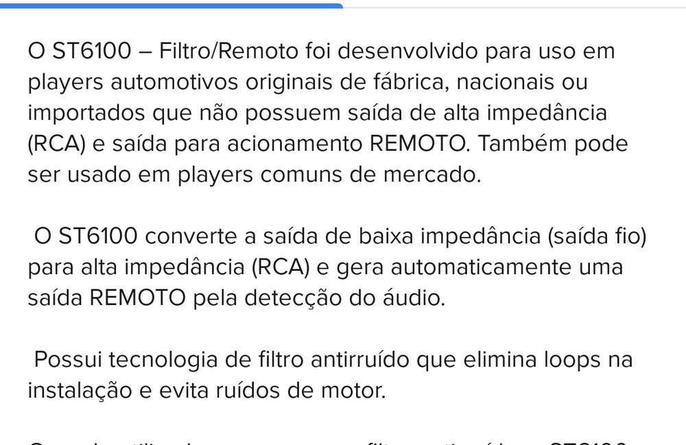 Conversor fio para Rca Stetsom