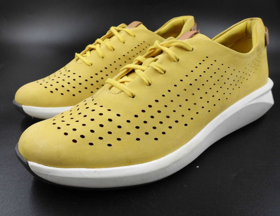 Clarks Unstructured ażurkowe skórzane na wiosnę 39