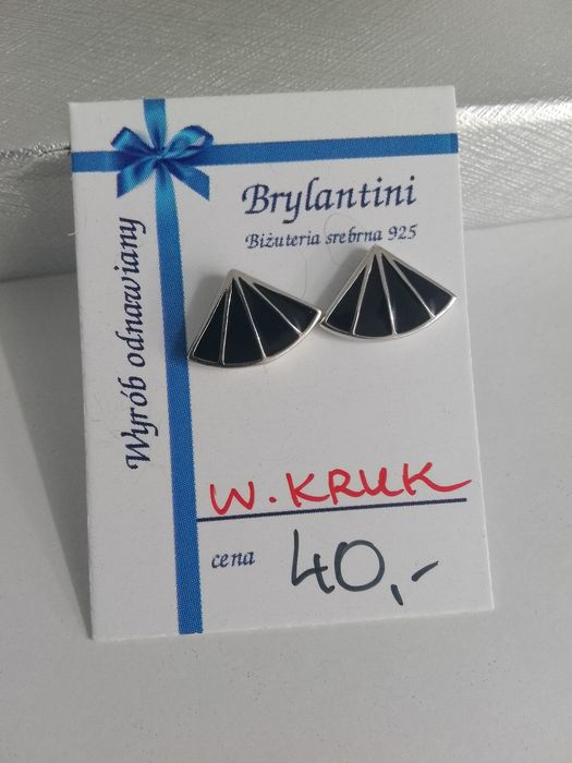Srebrne kolczyki wkrętki W.Kruk srebro 925   493