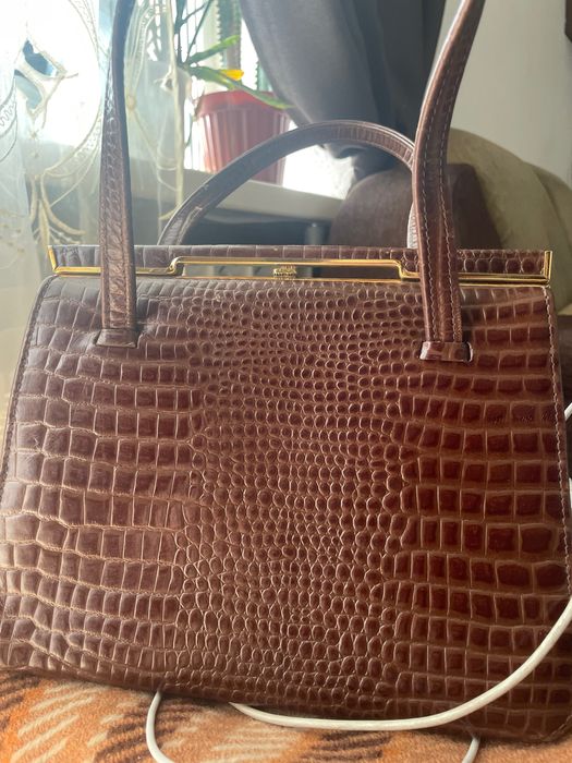 Винтажная сумка MacLaren из натуральной кожи крокодила 1960е годы