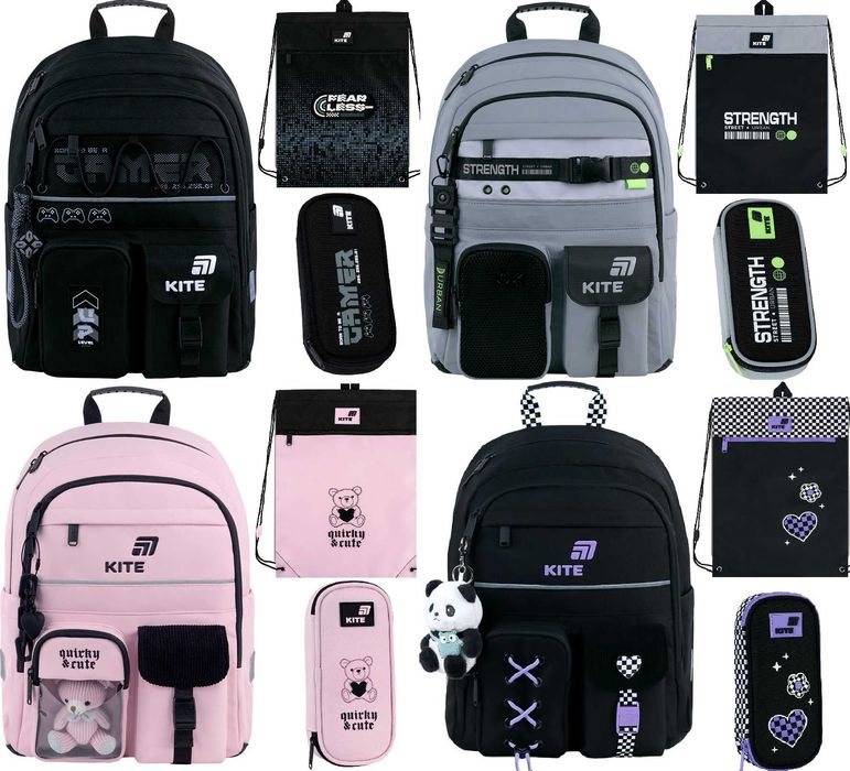 Рюкзак Kite Education SET 1022M 584M шкільний пенал сумка Skater Sakura