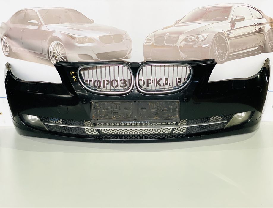 Бампер BMW E60 E61 Рестайлінг 475 Black Sapphire Чорний Передній