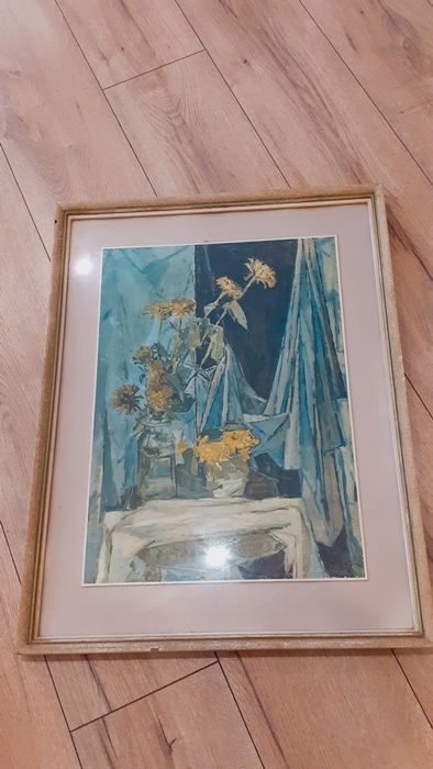 Obraz Kwiaty Alojzy Siwecki z prl z szybą Przy dużych zakupach gratis