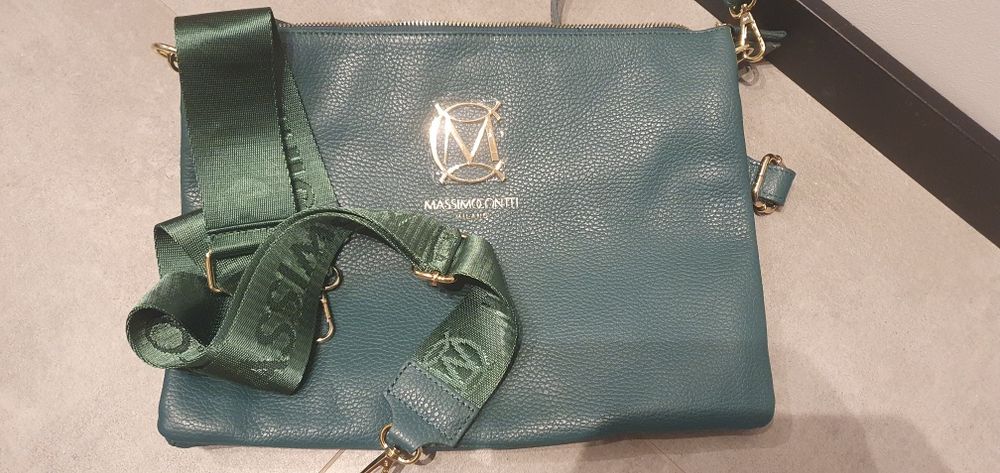 Torebka aktówka, Massimo Contti skóra naturalna.