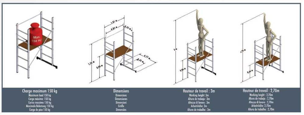 Andaime alumínio HOBBY 3M