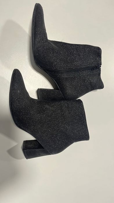 Bota glitter preta
