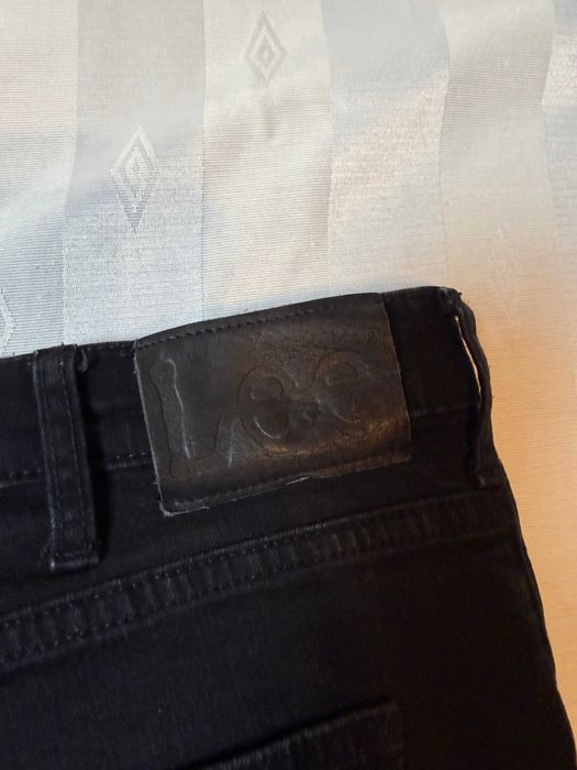 Jeansy Lee denim, czarne, W40 L30, luzne, regular