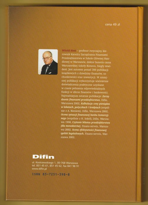 Rynek papierów wartościowych - Witold Bień - 2004 rok. - stan super