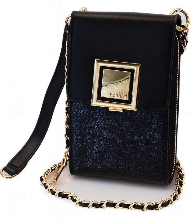 MONNARI Torebka Damska Listonoszka Na Ramię Torebko-Portfel Beżowa