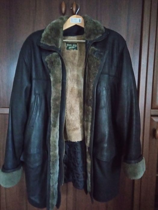 Чоловіча куртка шкіряна зимова