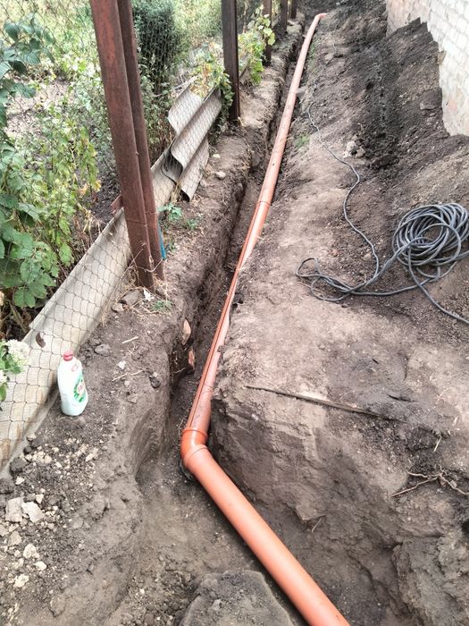 Копка траншей,септиків,водопровід,монтаж каналізації,сантехнічні роб