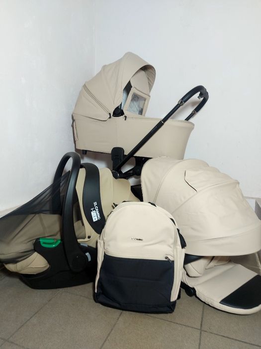 Коляска El.camino PERSONA +автокрісло  El.camino I-FIX розкладається