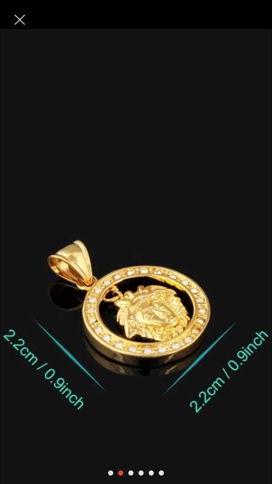 Łańcuszek z zawieszką styl Versace