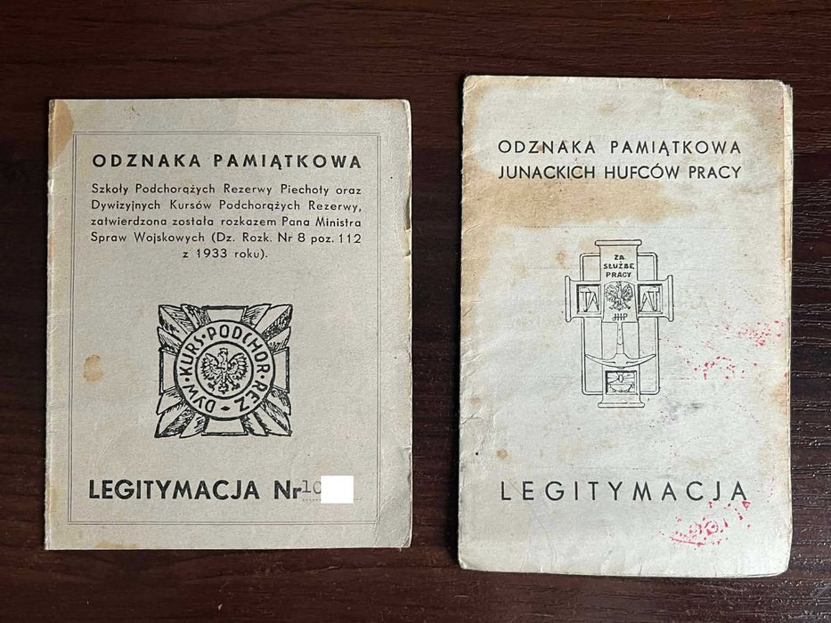 II RP: Odznaka Pamiątkowa Szkoły Podchorążych i Junackie Hufce nadania