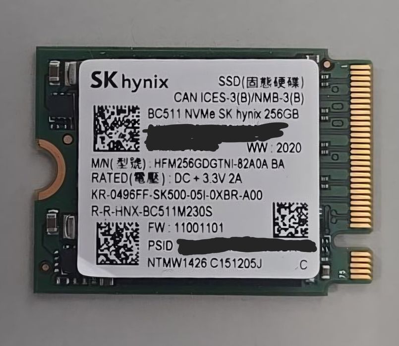 NVMe M.2 2230 SK hynix 256GB