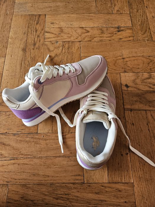 Sneakersy U.S. Polo Assn. | R. 37 | Fioletowe / Różowe / Beżowe