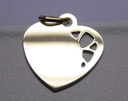 Złota zawieszka serce ażurowe ozdoby.