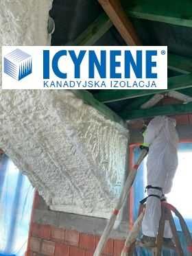Ocieplanie, izolacje kanadyjską pianą PUR icynene. wdmuchiwanie wełny
