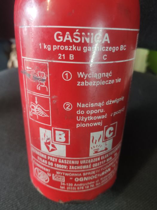 Gaśnica proszkowa samochodowa 1 kg