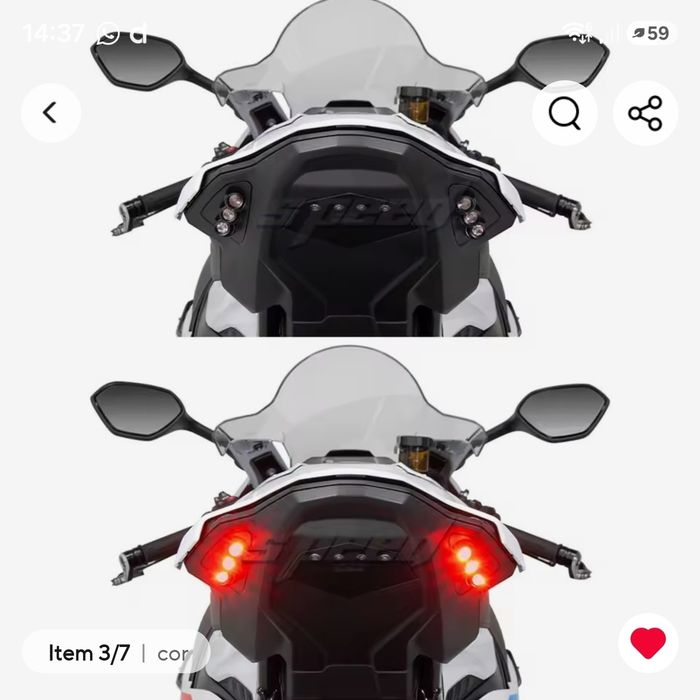 Luzes led stop  e pisca para s 1000rr  2019 a 2022
