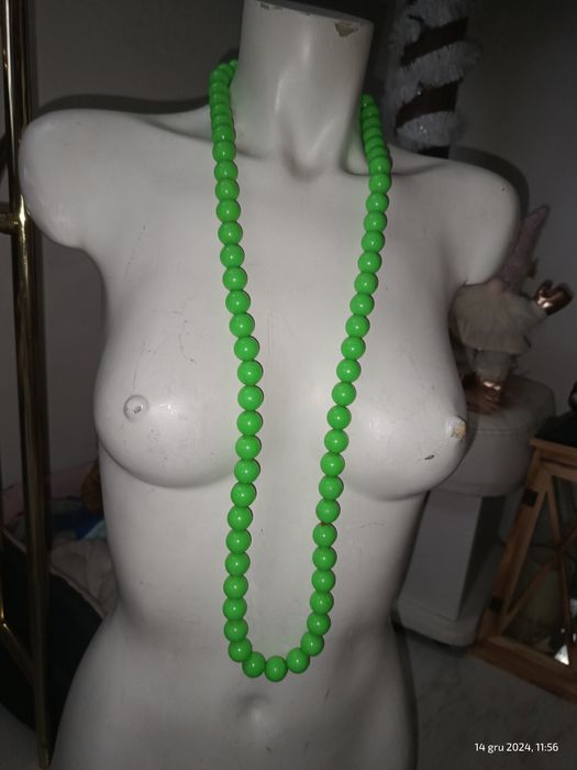 Piękne Stare Nowe Korale Vintage Retro Zielone