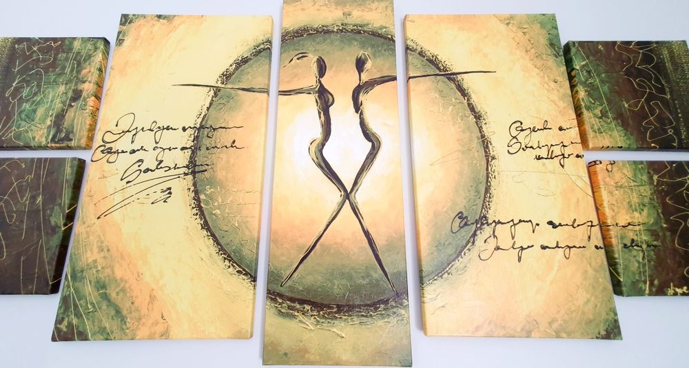 Quadro / Triptico / Pintura em tela