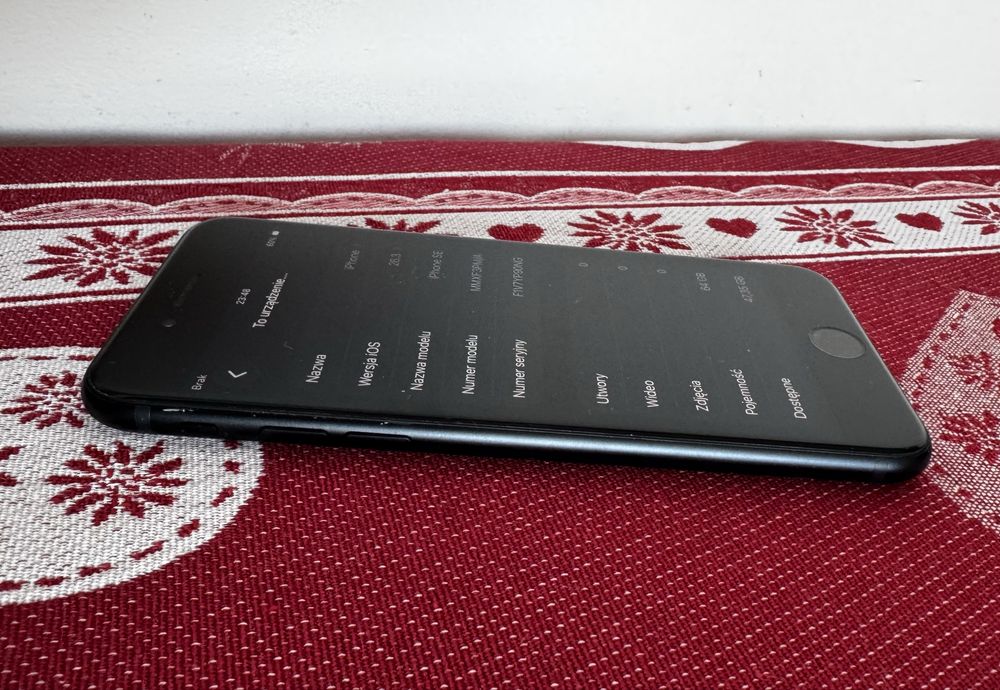 iPhone SE 2022 64GB Black - stan idealny bez blokad | kondycja bat 85%