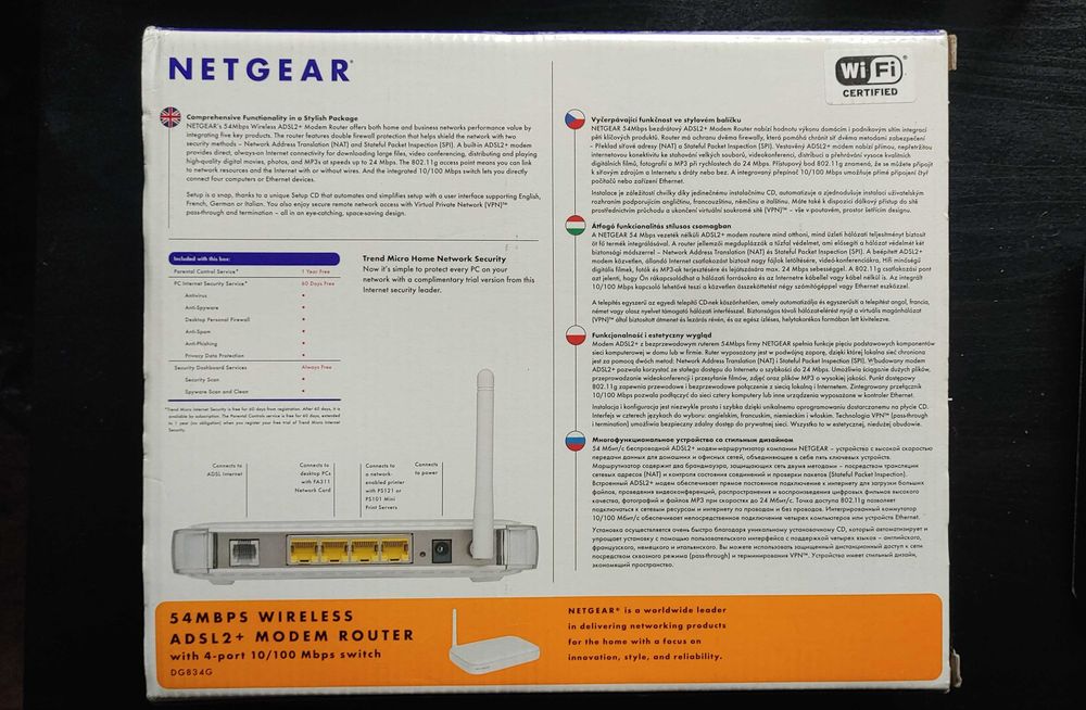 Router Modem ADSL Netgear DG834G v3 Komplet